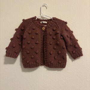 The Blueberry Hill Popcorn Knit Cardigan Baby/Toddler - Dusty Rose - Size 2T-3T